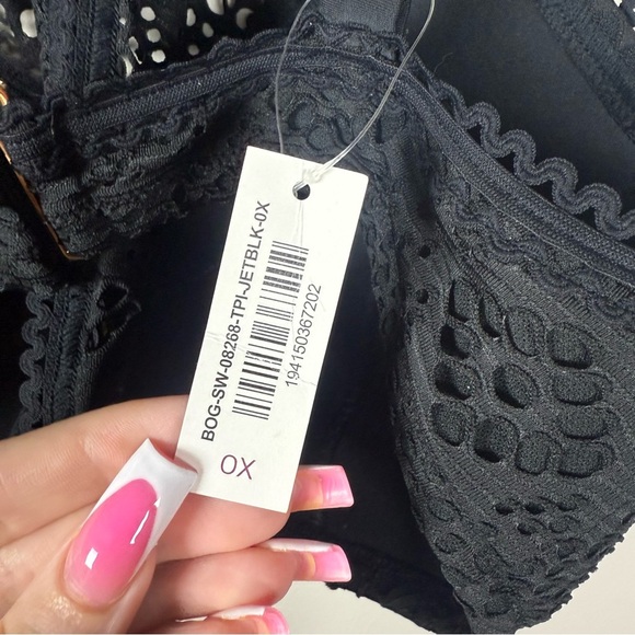 Adore Me Lianne Contour Plus Black Lace Bikini Top Size 0X - Picture 8 of 11